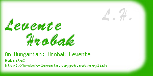 levente hrobak business card